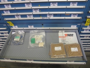 LISTA HEAVY DUTY 9-DRAWER PARTS CABINET W/ CONTENTS (W-50) LOADING & HANDLING FEE $25-